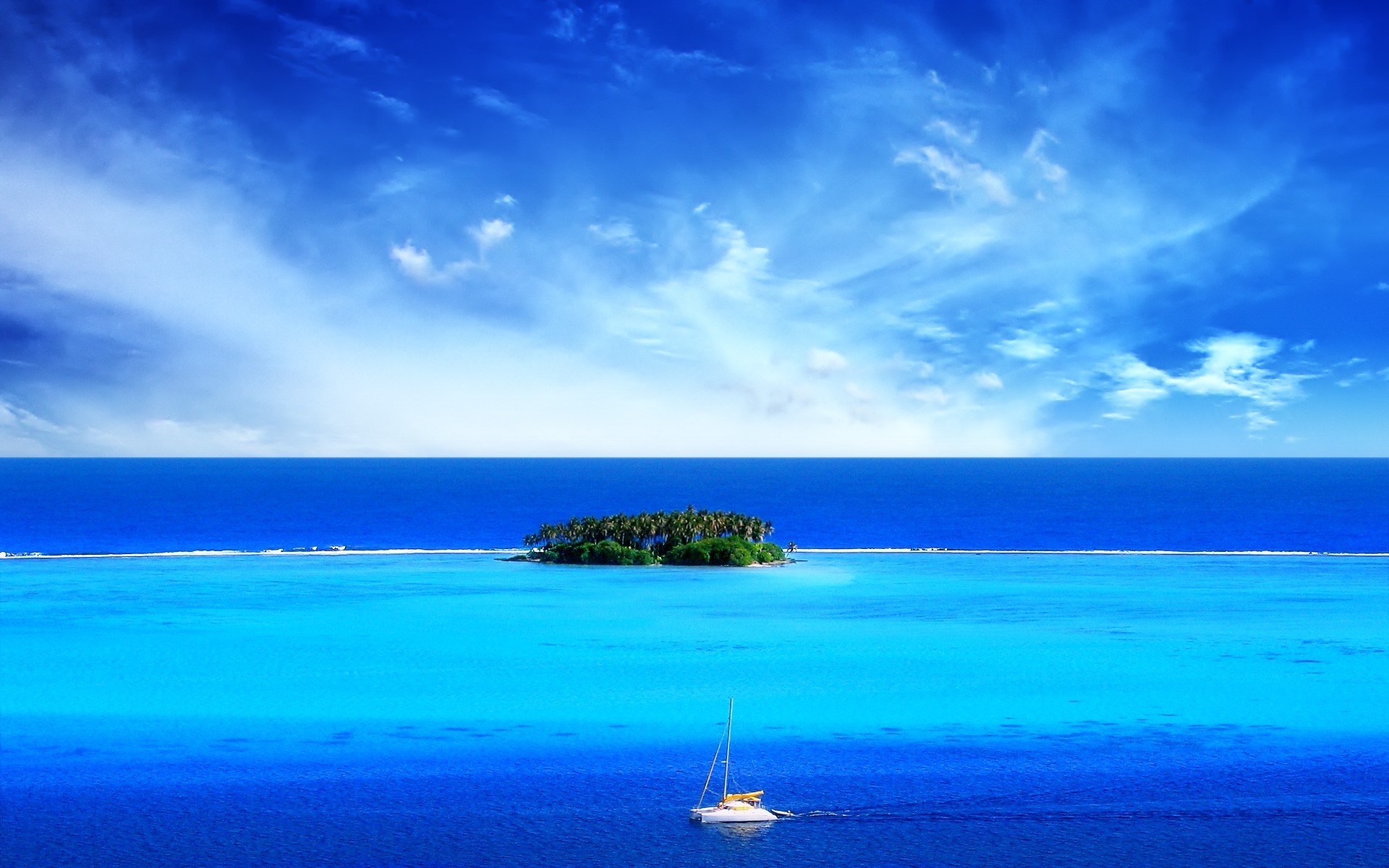 Sailing around the tropical island wallpaper   1034041 1920x1200