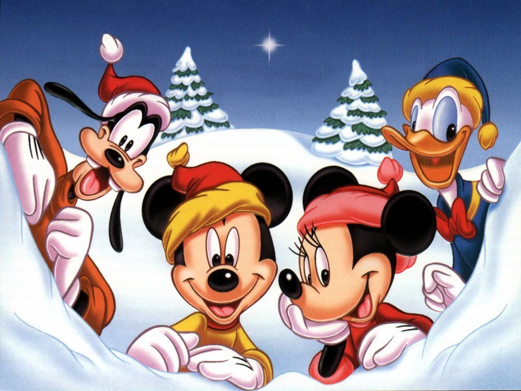 Disney Christmas Characters Wallpaper Images amp Pictures 1024x768