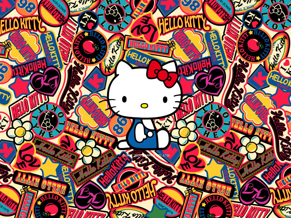 Hello Kitty Logos   Sanrio Wallpaper 2359052 1024x768