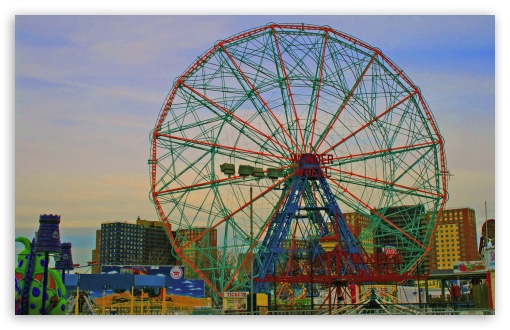 Coney Island Ferris Wheel HD wallpaper for Standard 43 54 Fullscreen 510x330