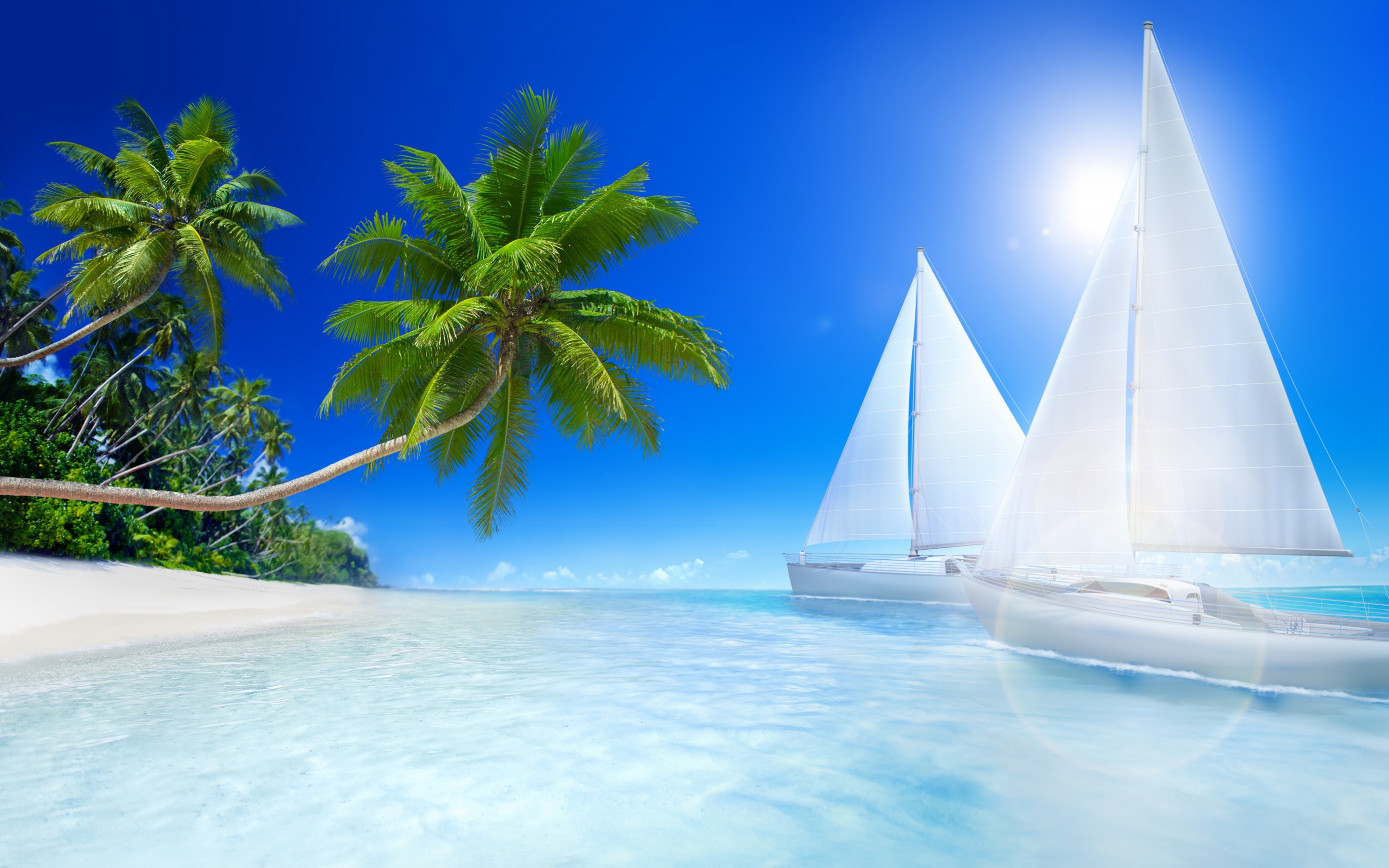 Desktop Background Hd Beach Tropical beach 2880x1800