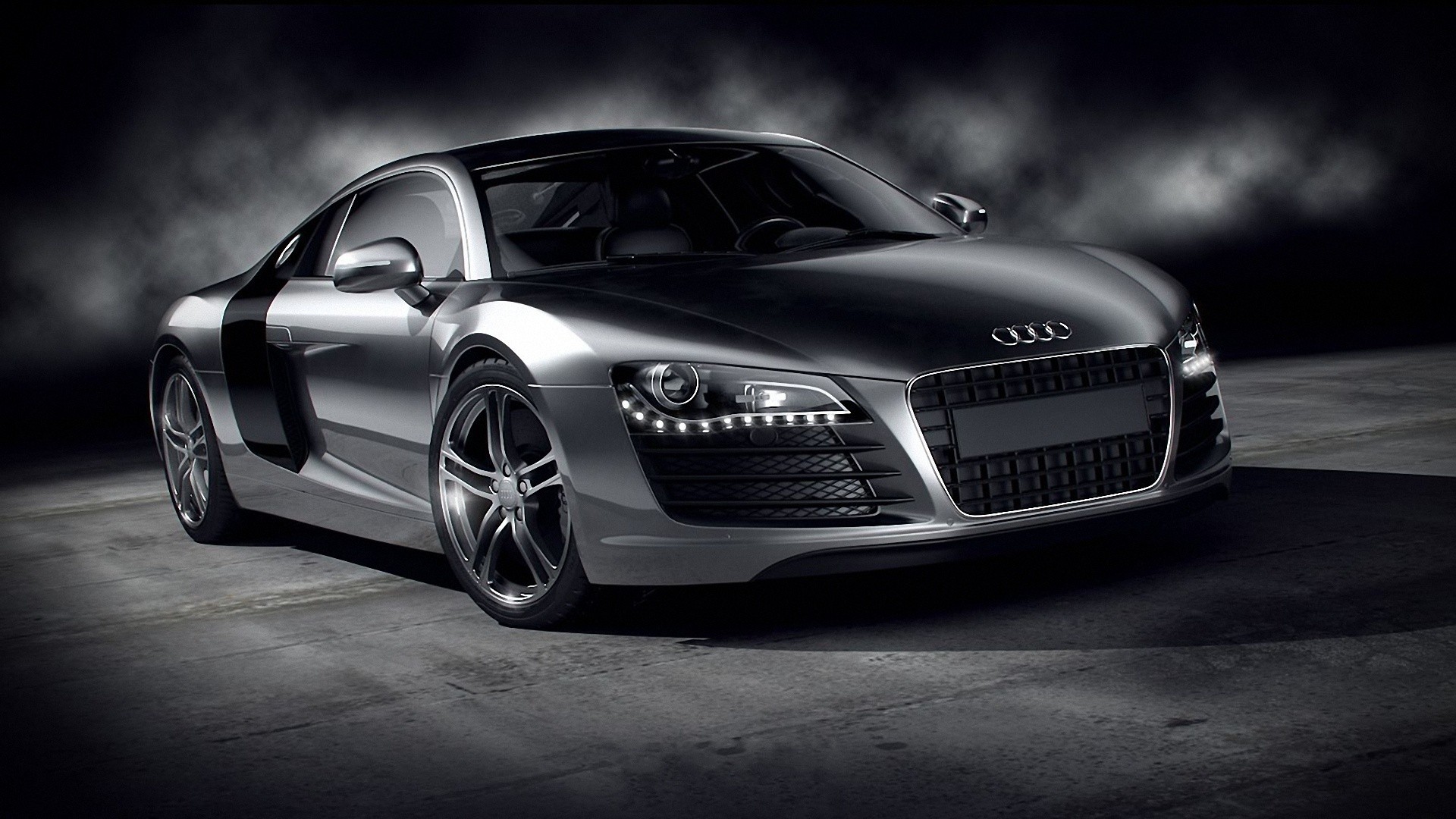 Cars Audi Wallpaper 1920x1080 Cars Audi Monochrome Audi R8 1920x1080