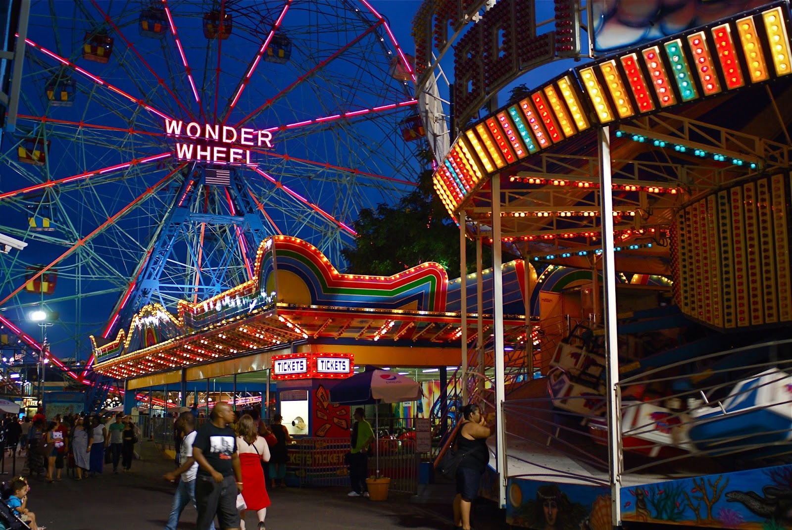 Island At Night Coney Island At Night 1600x1071