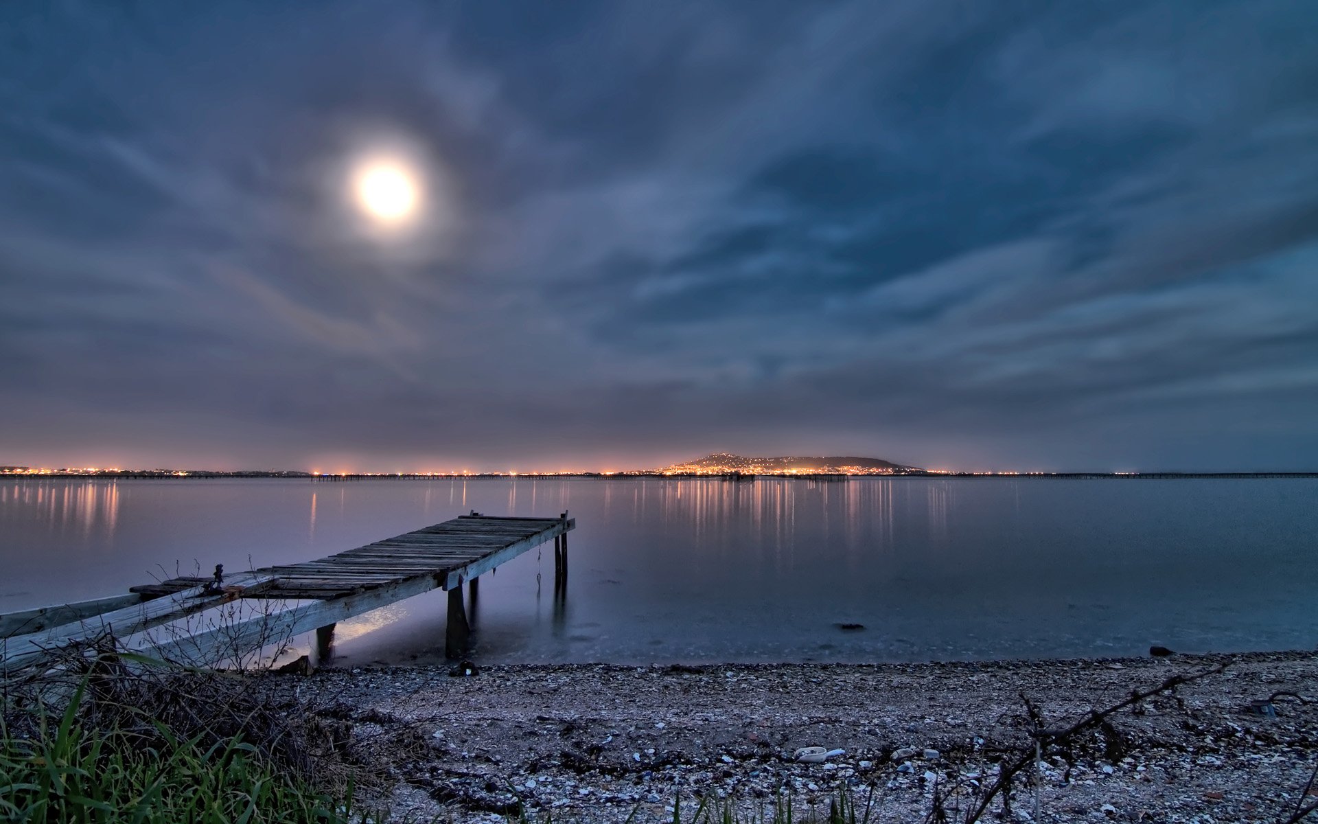  background wallpaper nature moon amazing beach night light 1920x1200