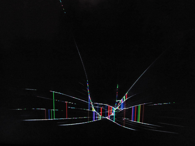 Cracked Tv Screen Close up of cracked television