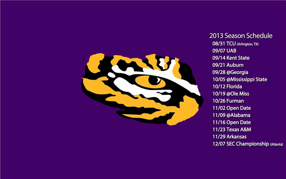 LSU Tigers Football 2013 schedual tiger eye 1000x625