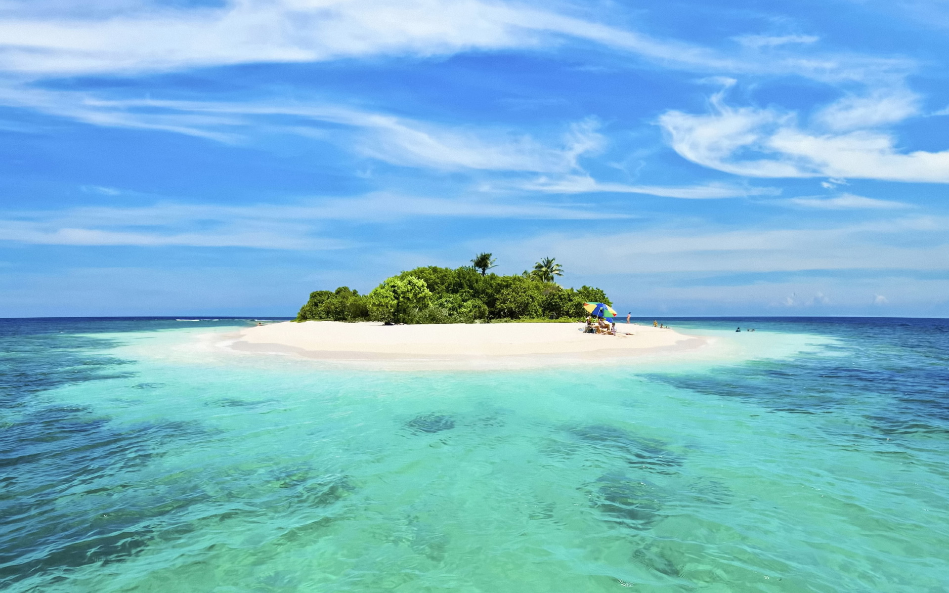 Sandy island in the middle of the ocean wallpaper   Beach Wallpapers 1920x1200