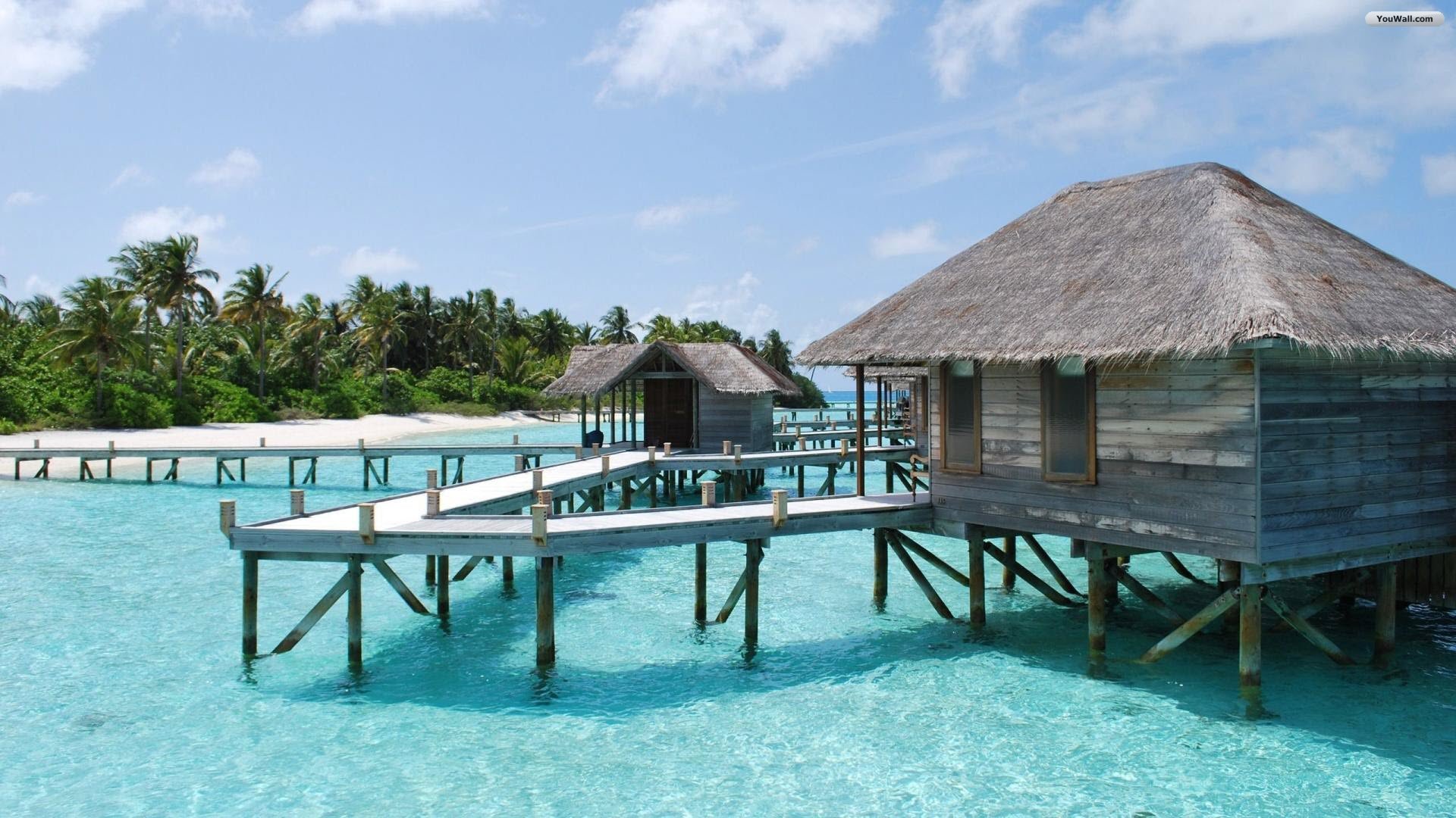 Maldives Beach Resort Wallpaper   wallpaperwallpapersfree wallpaper 1920x1080