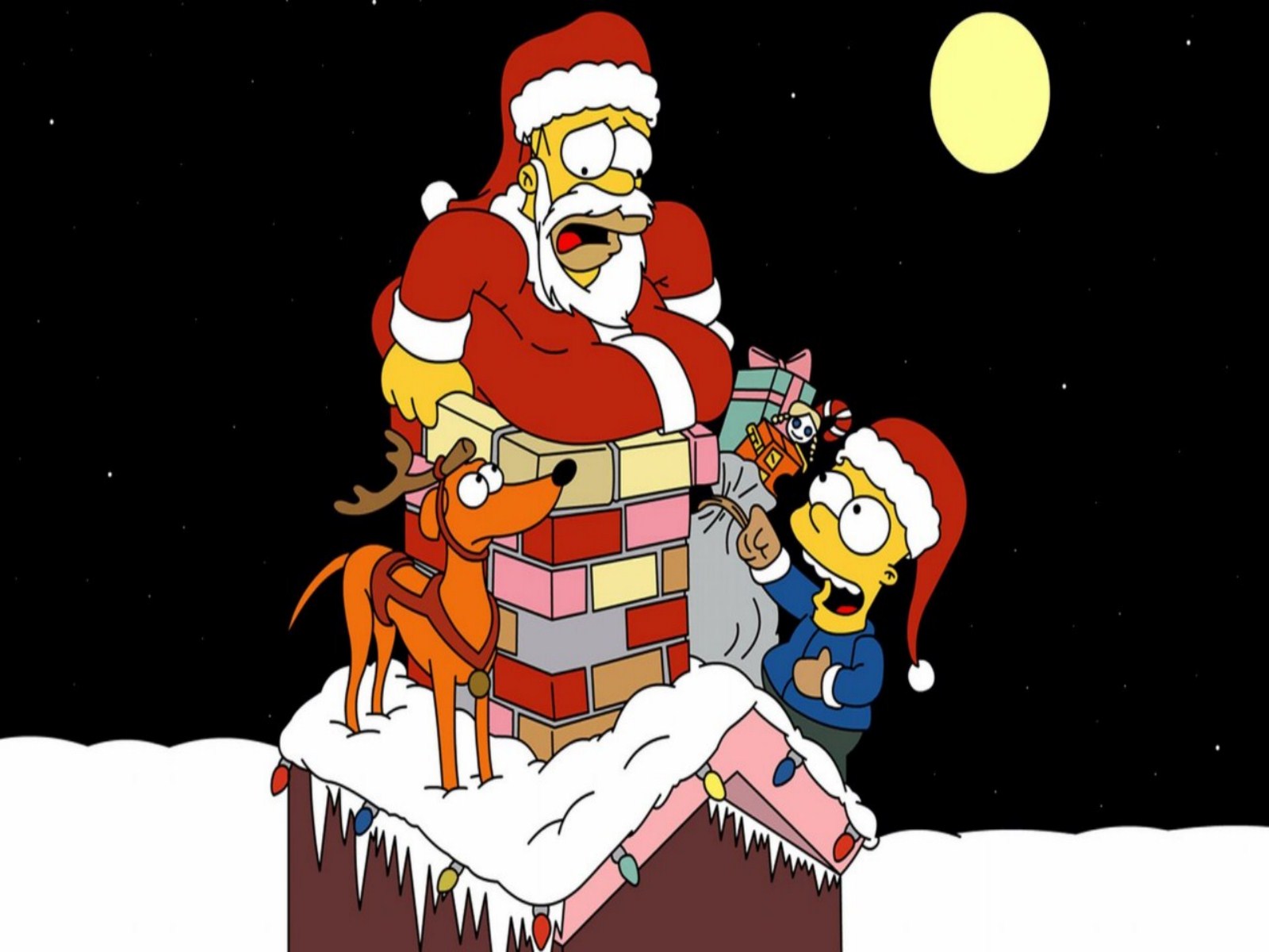 Simpsons Christmas Background Wallpaper   1600x1200   177891 1600x1200