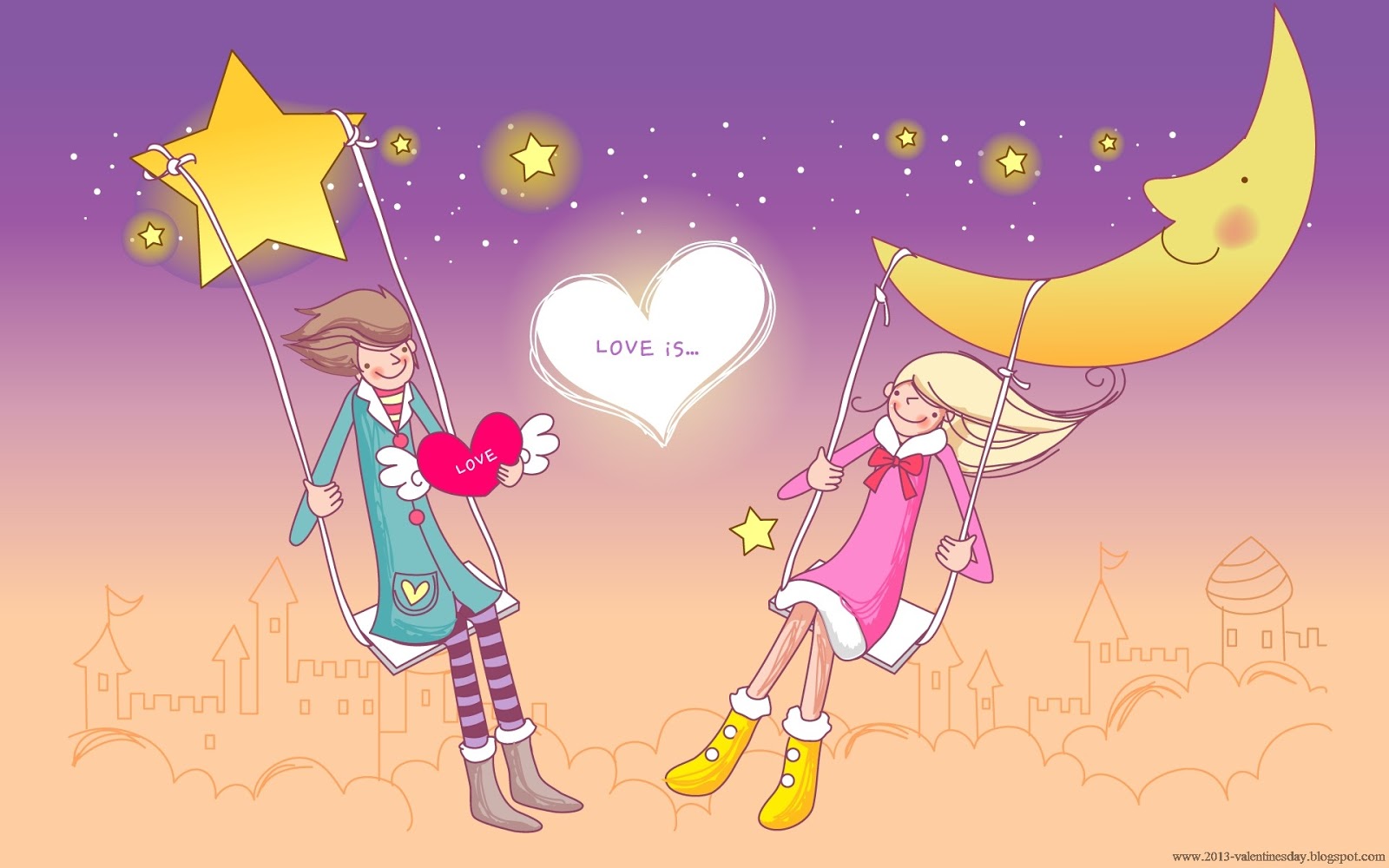 Cute Cartoon Couple Love Hd wallpapers for Valentines day 1600x1000