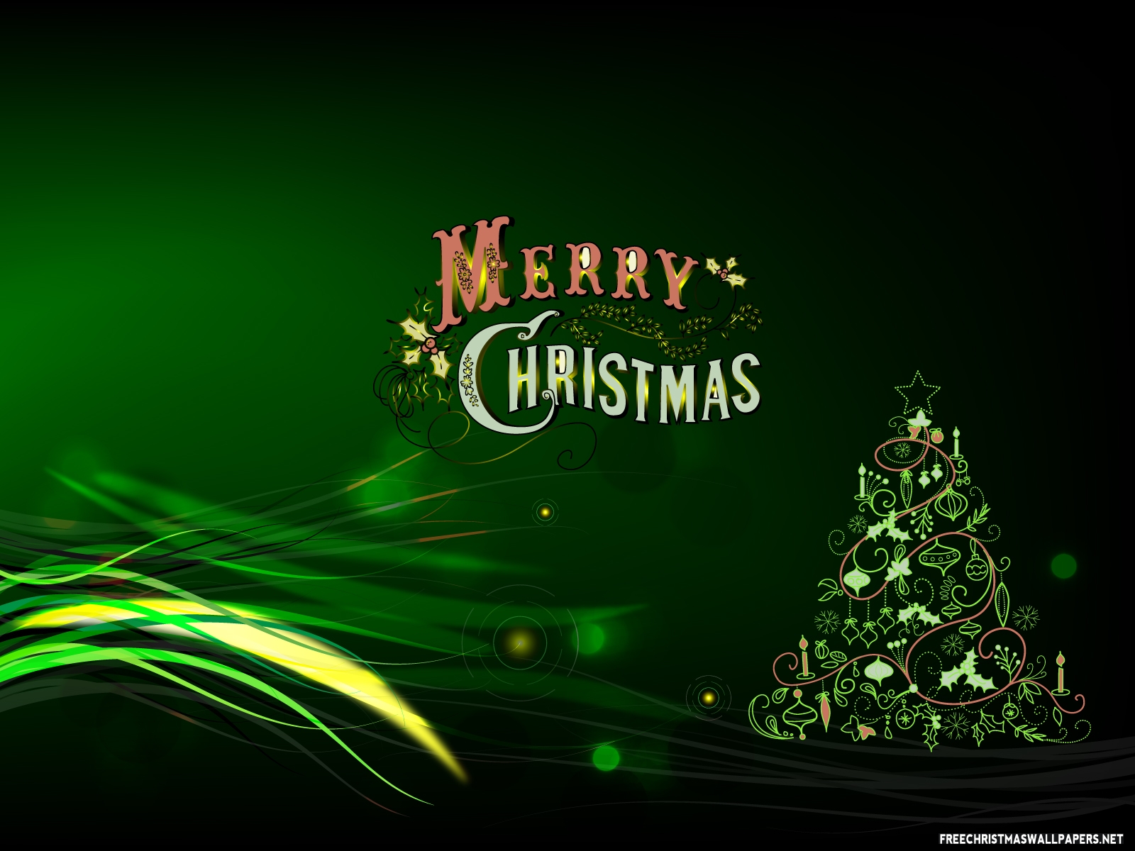 Green Merry Christmas wallpaper   Desktop Wallpaper 1600x1200