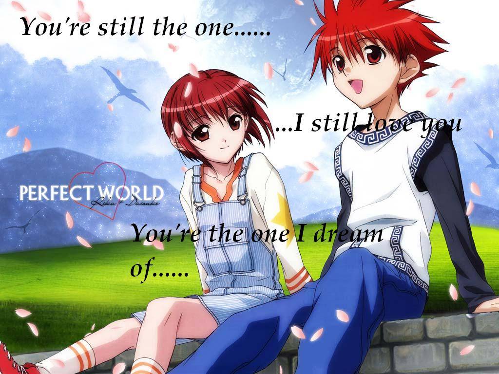 cute anime couple Cute anime couple sitting together 1024x768