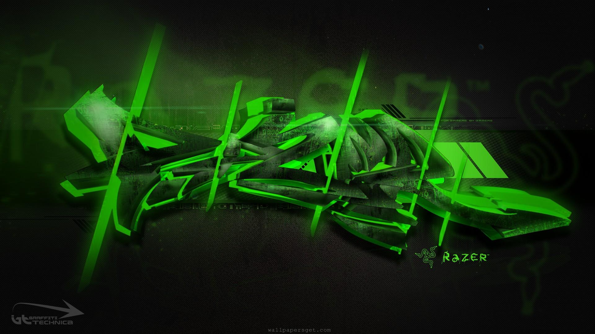 graffiti razer wallpaper overclocking abstract computers 1920x1080