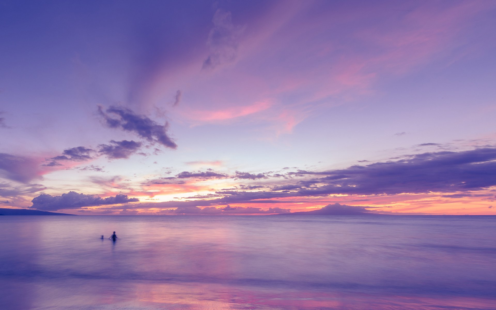 Ocean Clouds Sunset Purple Beach wallpaper 1920x1200 132927 1920x1200