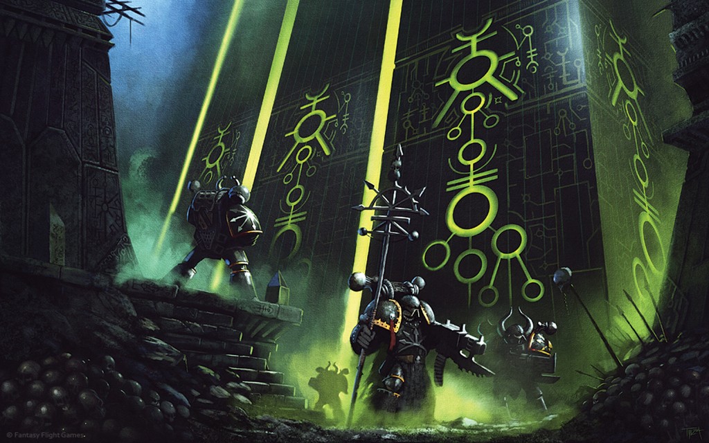  Miniatures Ooops Necrons and Chaos Space Marine Wallpaper 1024x640