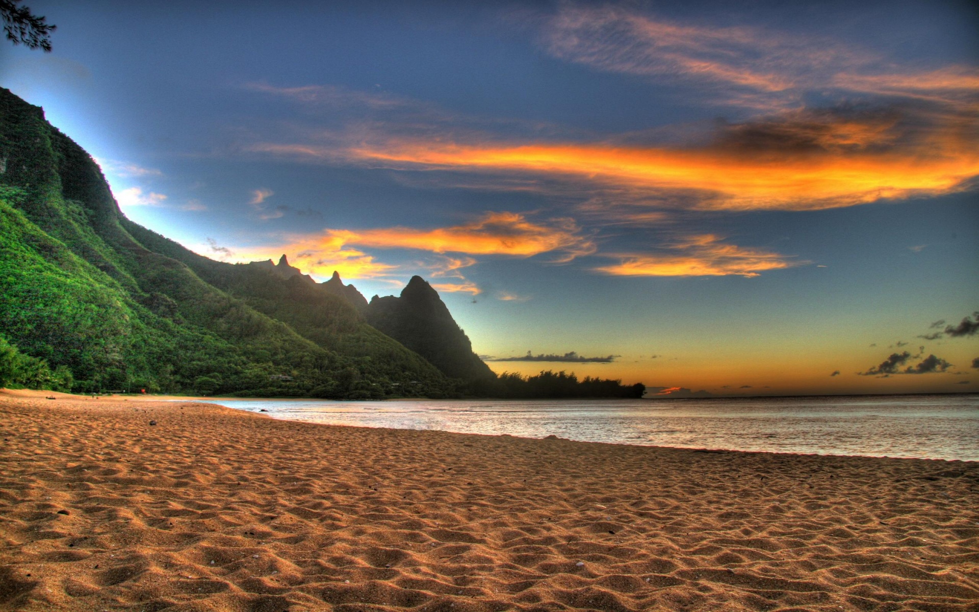 Hawaii Beach Sunset Wallpaper 1920x1200