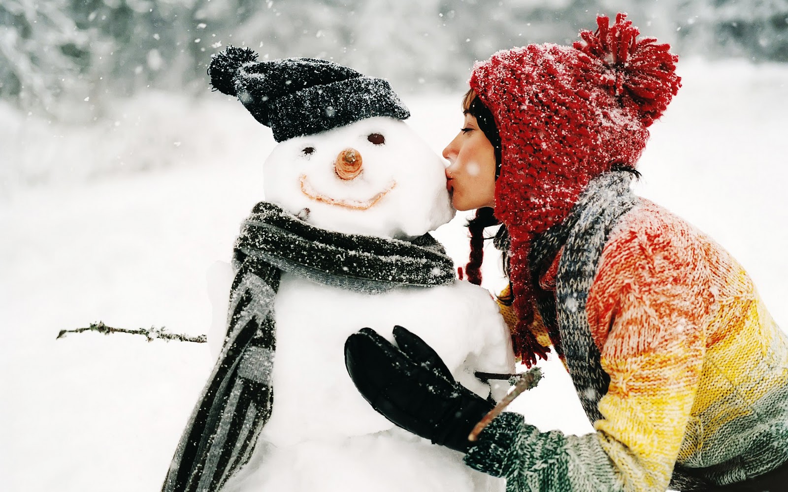 cute snowman winter hd wallpapers 1600x1000