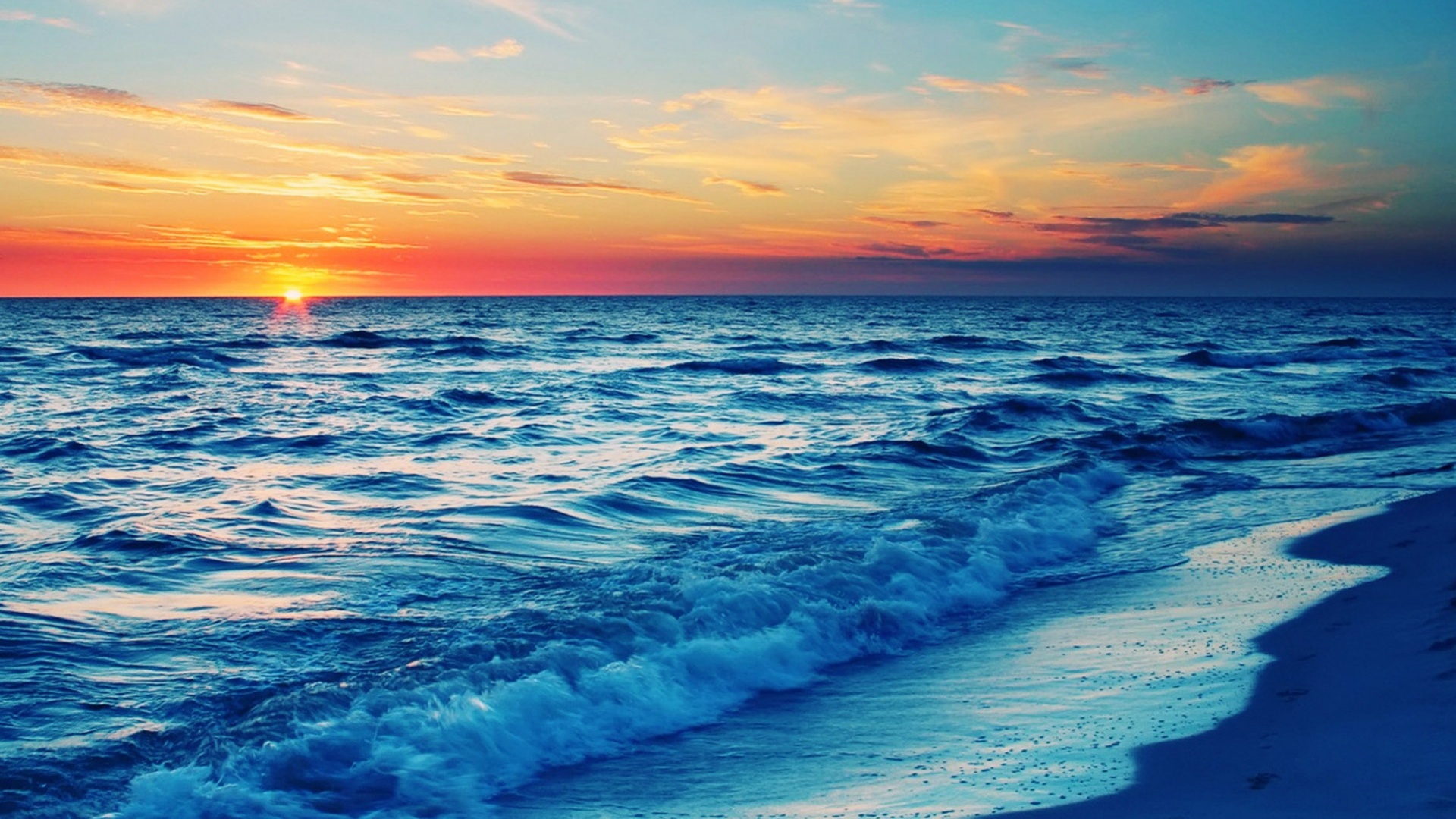 1920x1080 Sunset Beach desktop PC and Mac wallpaper 1920x1080