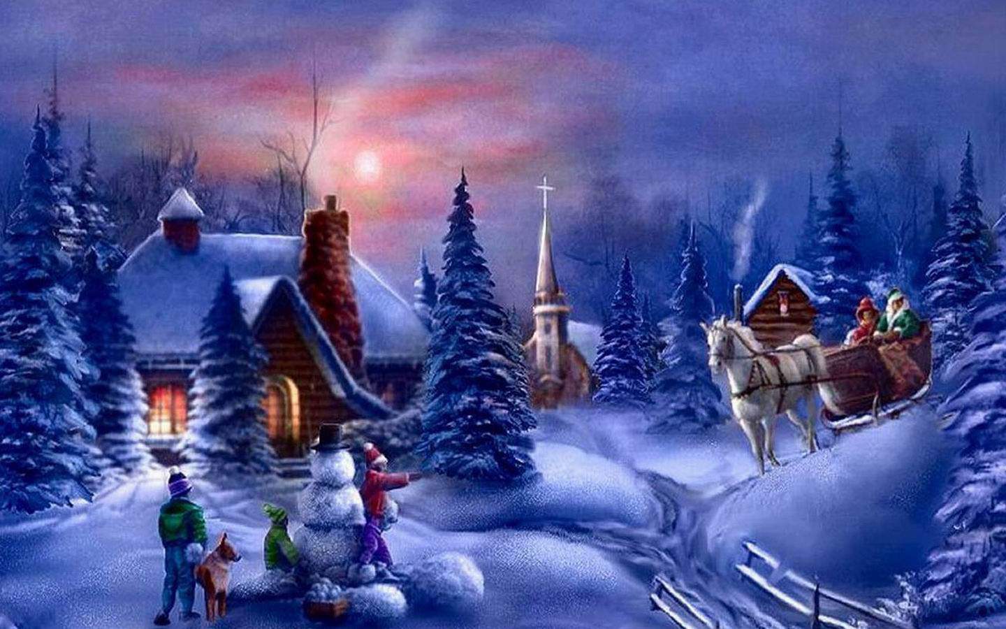 Portrait Gallery Christmas wallpapers Animated christmas wallpapers 1440x900