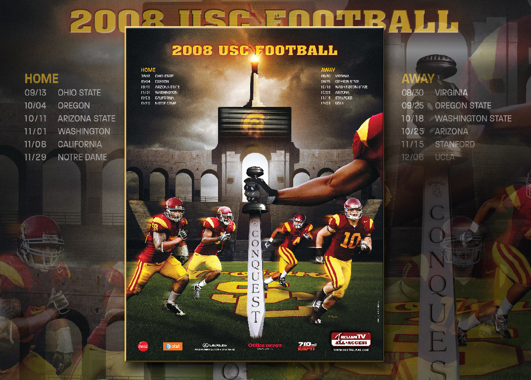 USC Football 2008 USC Football Schedule Wallpaper Dreadnaught 1074x768