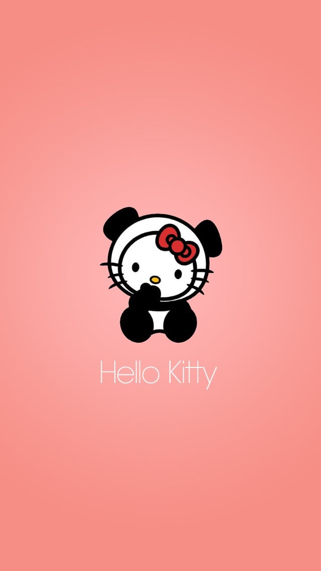 Cute Hello Kitty With Pink Background iPhone 5 5S 5C Wallpaper 640x1136