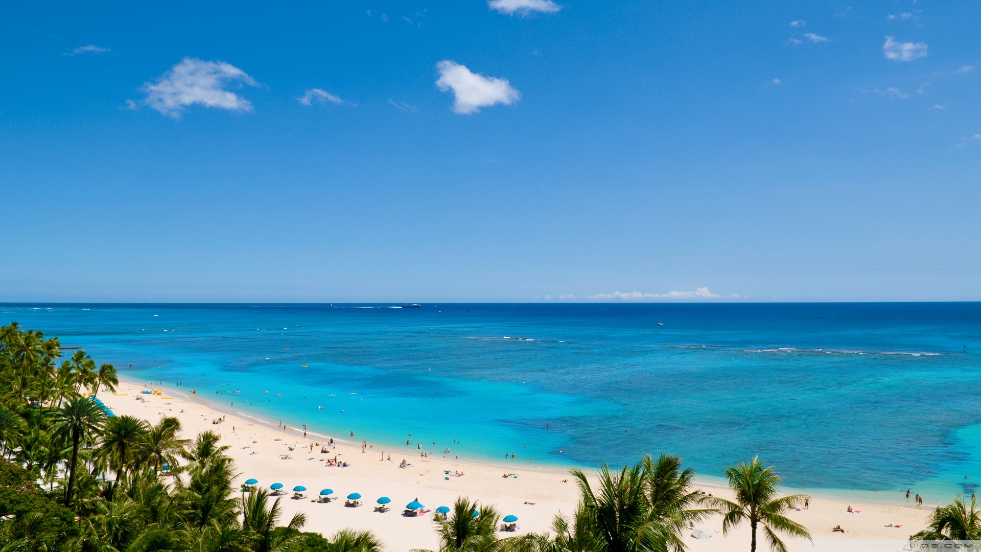 Waikiki Beach And Pacific Ocean Wallpaper 1920x1080 Waikiki Beach 1920x1080