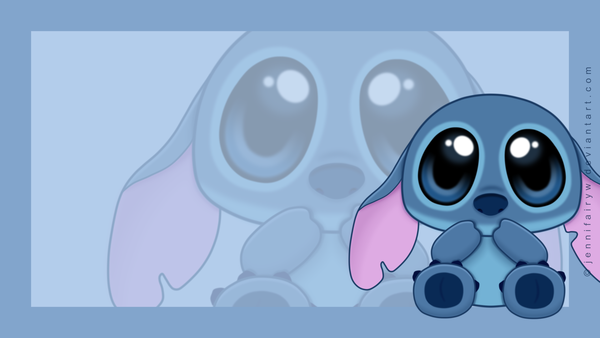 Chibi Stitch Wallpaper by Jennifairyw 600x338