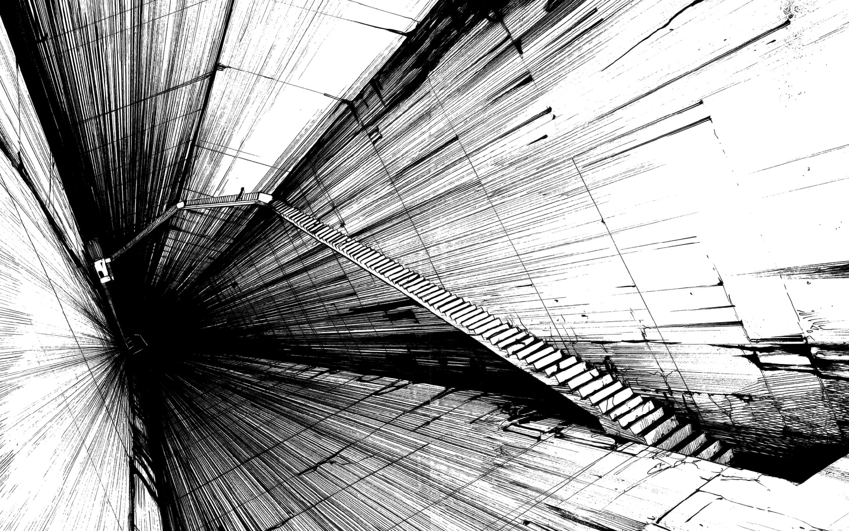 Pics Photos   Black White Abstract Design Wallpaper 1680x1050