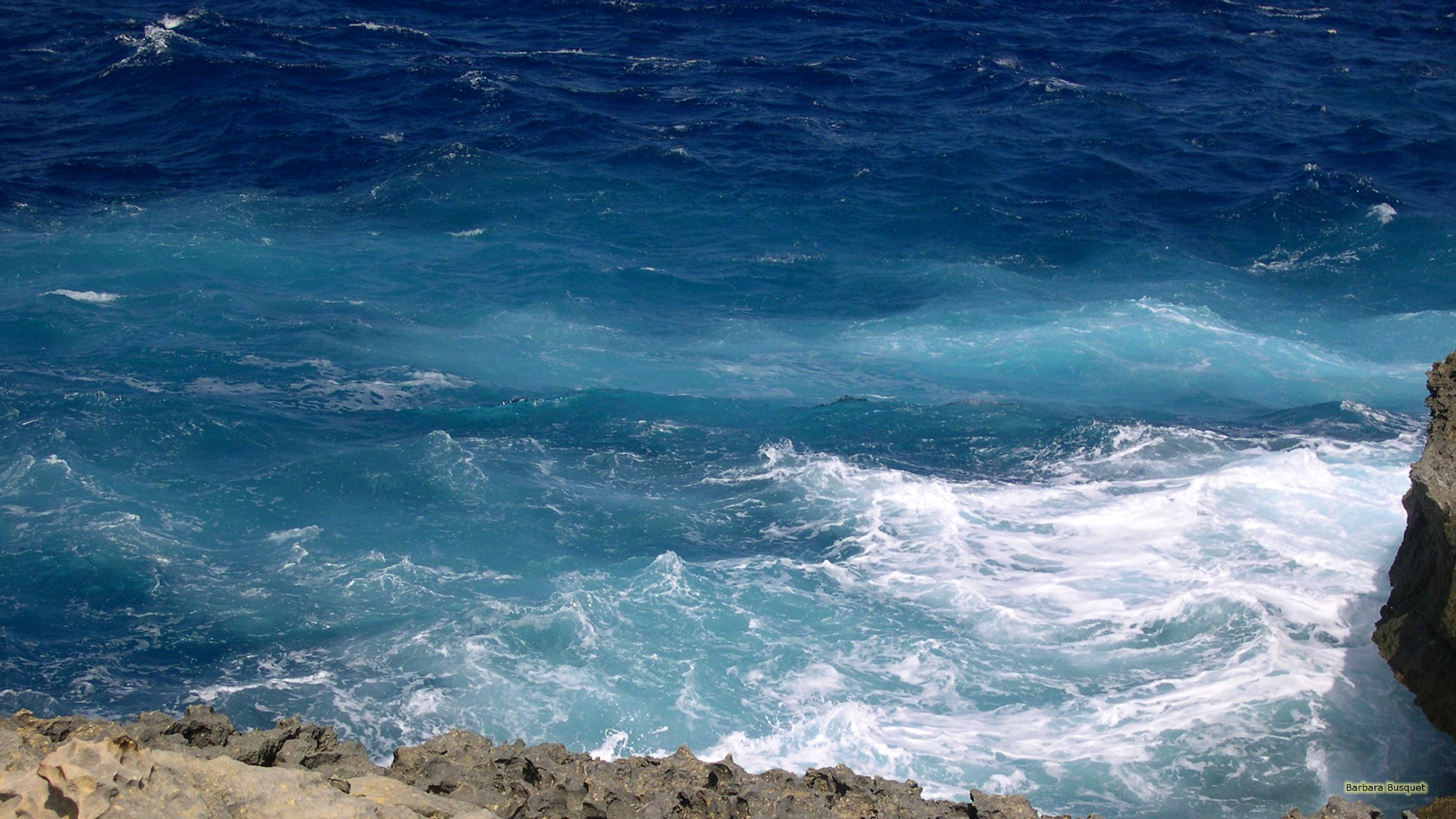 Blue ocean waves   Barbaras HD Wallpapers 2048x1152