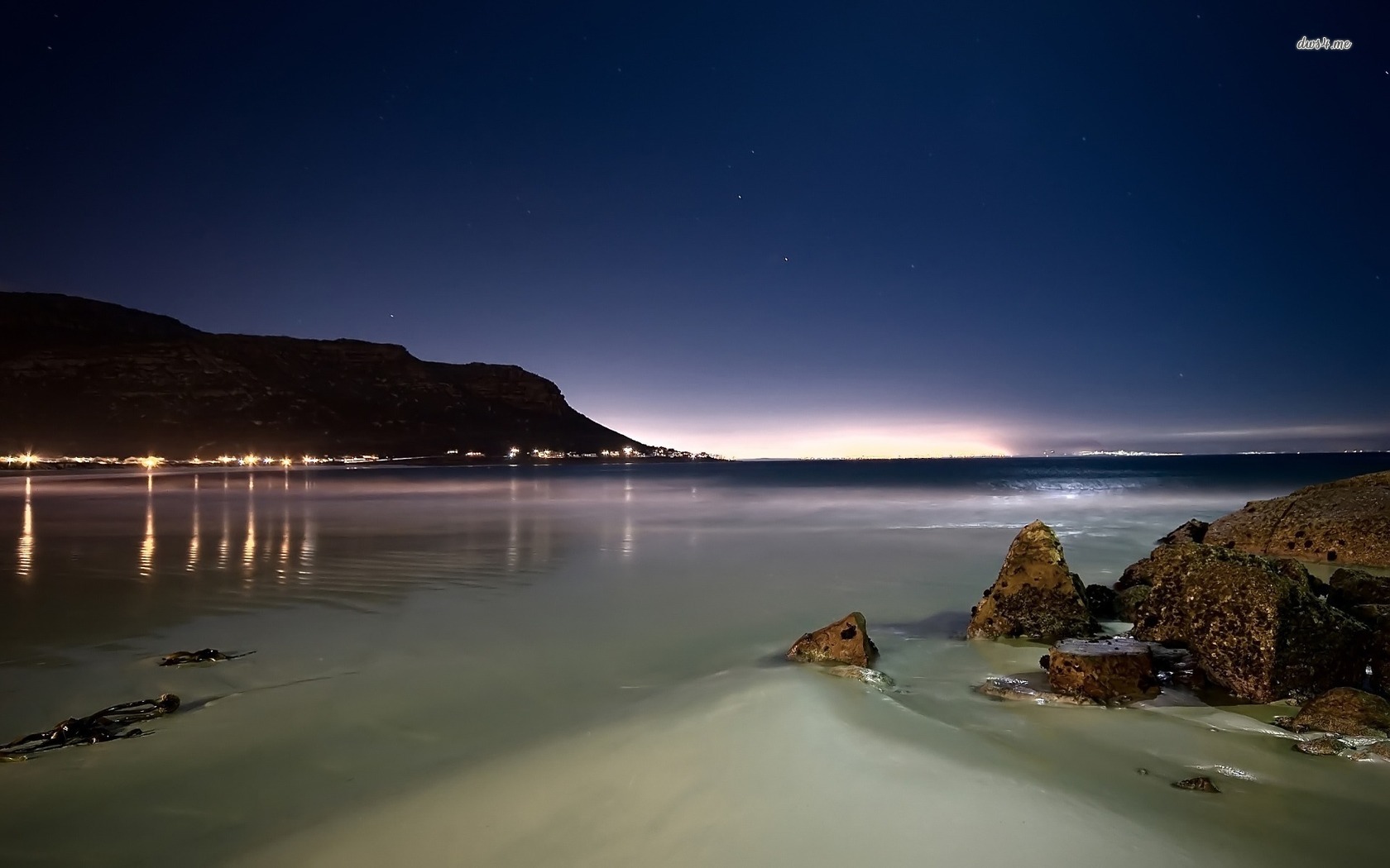 Beach at night wallpaper   Beach wallpapers   5029 1680x1050