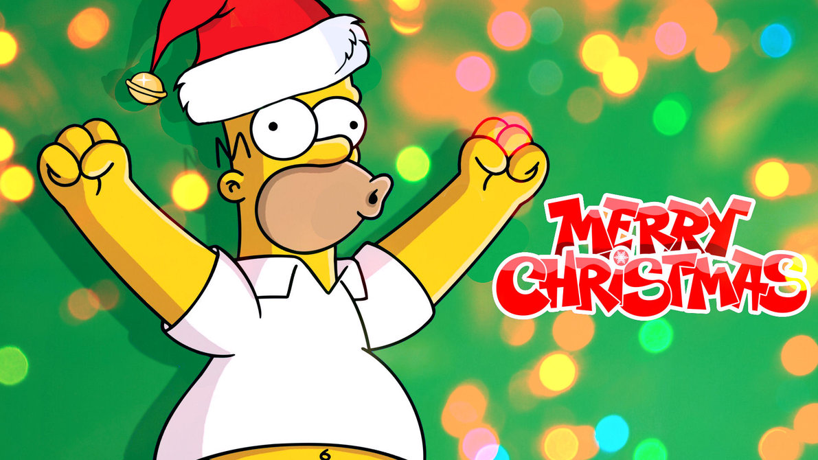 The Simpsons   Homers Merry Christmas Wallpaper by nerosredqueen on 1191x670