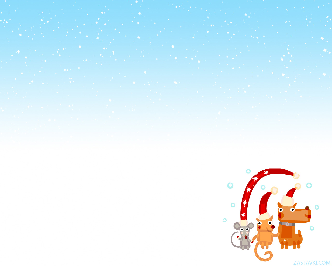 Download animated Christmas background for MySpace 1280x1024