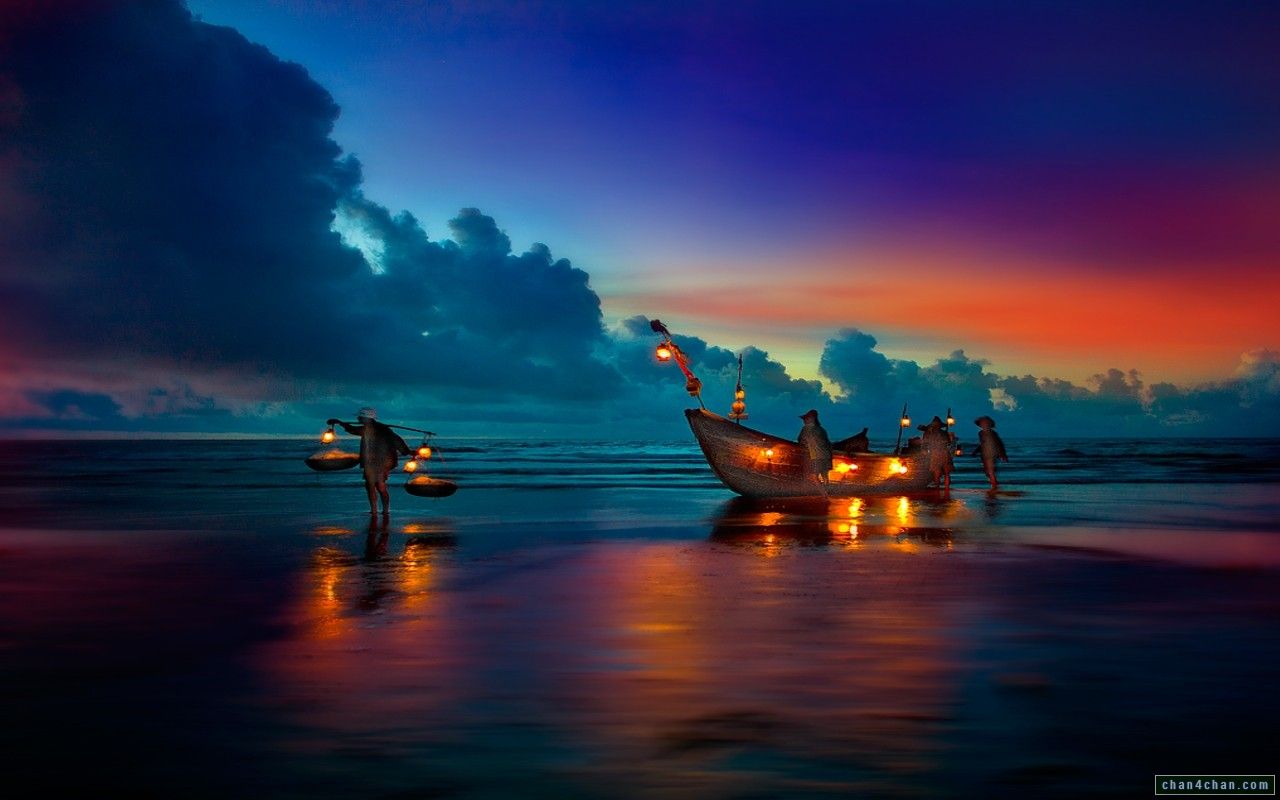 Sailboats Sunset Beach Full HD Wallpapers   Magic4Wallscom 1280x800