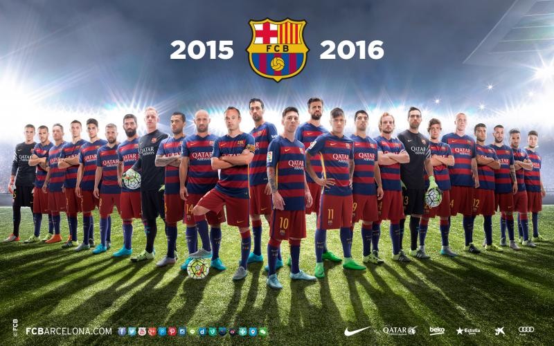 Name FC Barcelona Squad 2015 16 Football Team Wallpapers 800x500