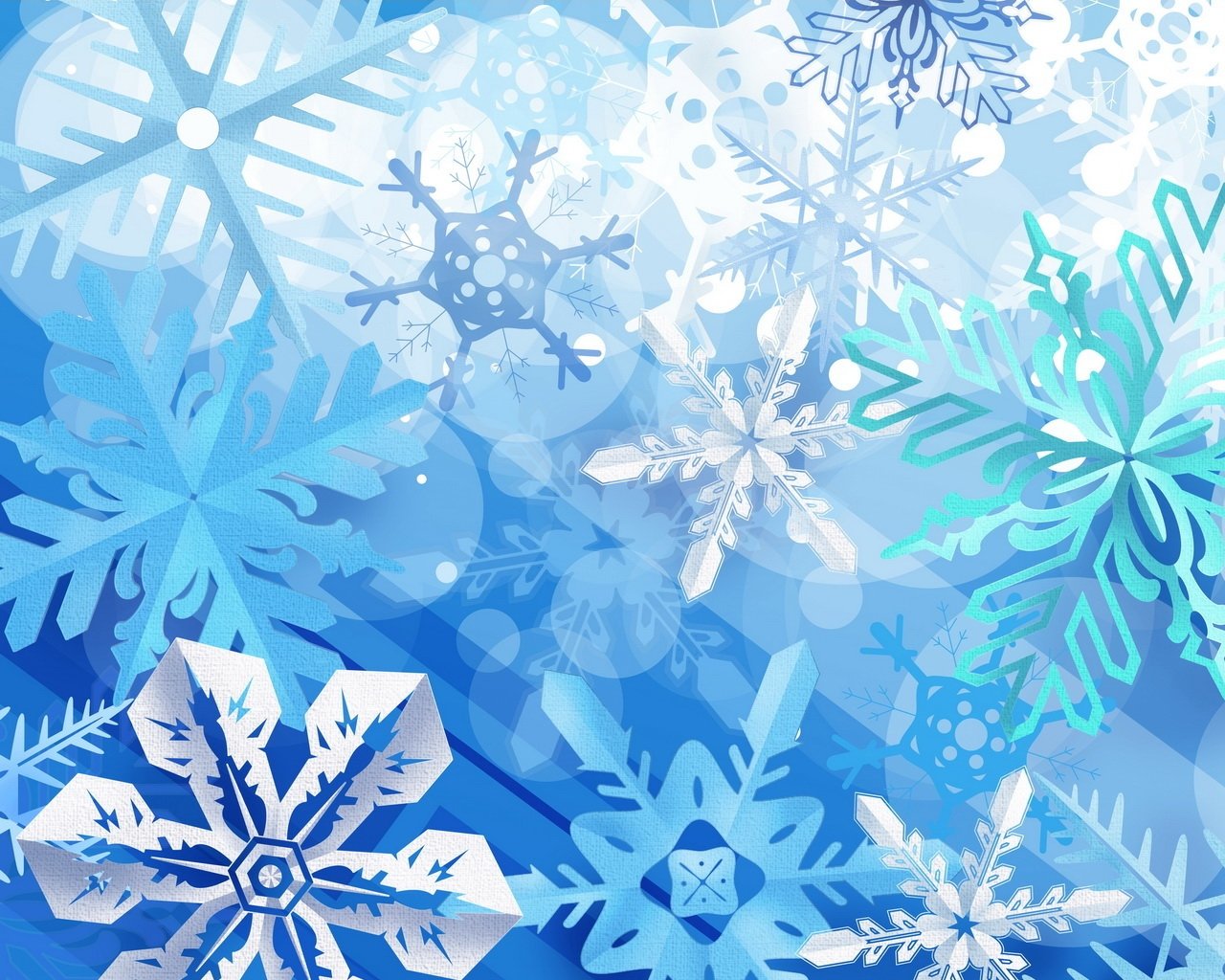  Holiday Winter snowflakes is blue colors in background you can use 1280x1024