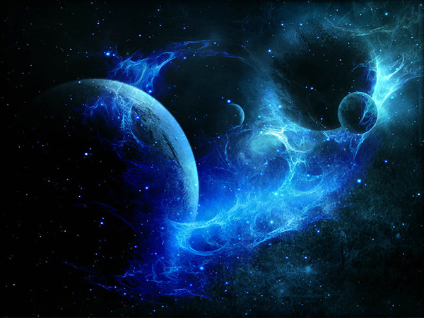 Go Back Gallery For Blue Space Background 600x450