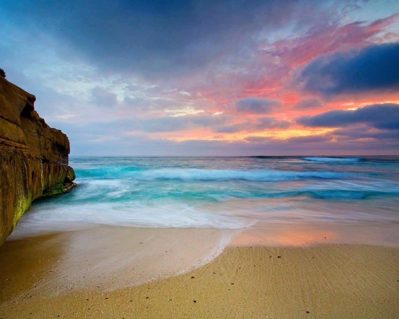 Ocean Beach Wallpaper 1280x1024 Ocean Beach Sand Seascapes 1280x1024