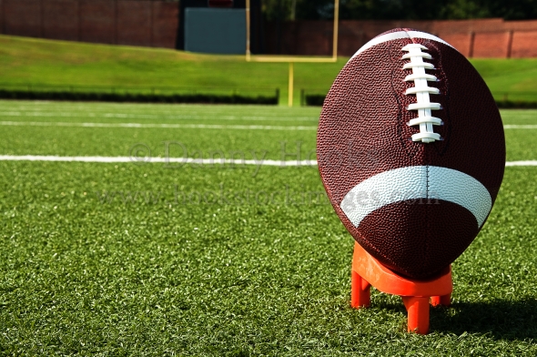 Football Field Background Images Closeup of football on tee on 590x392