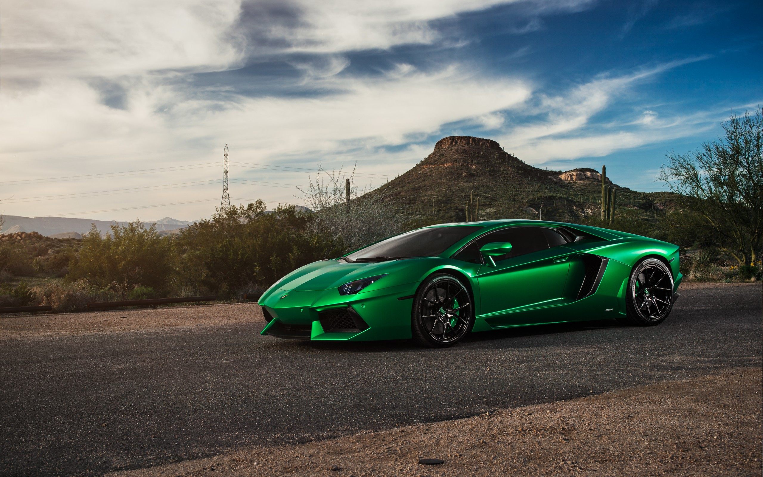 Green Lamborghini Supercar Wallpaper For Desktop amp Mobile 2560x1600