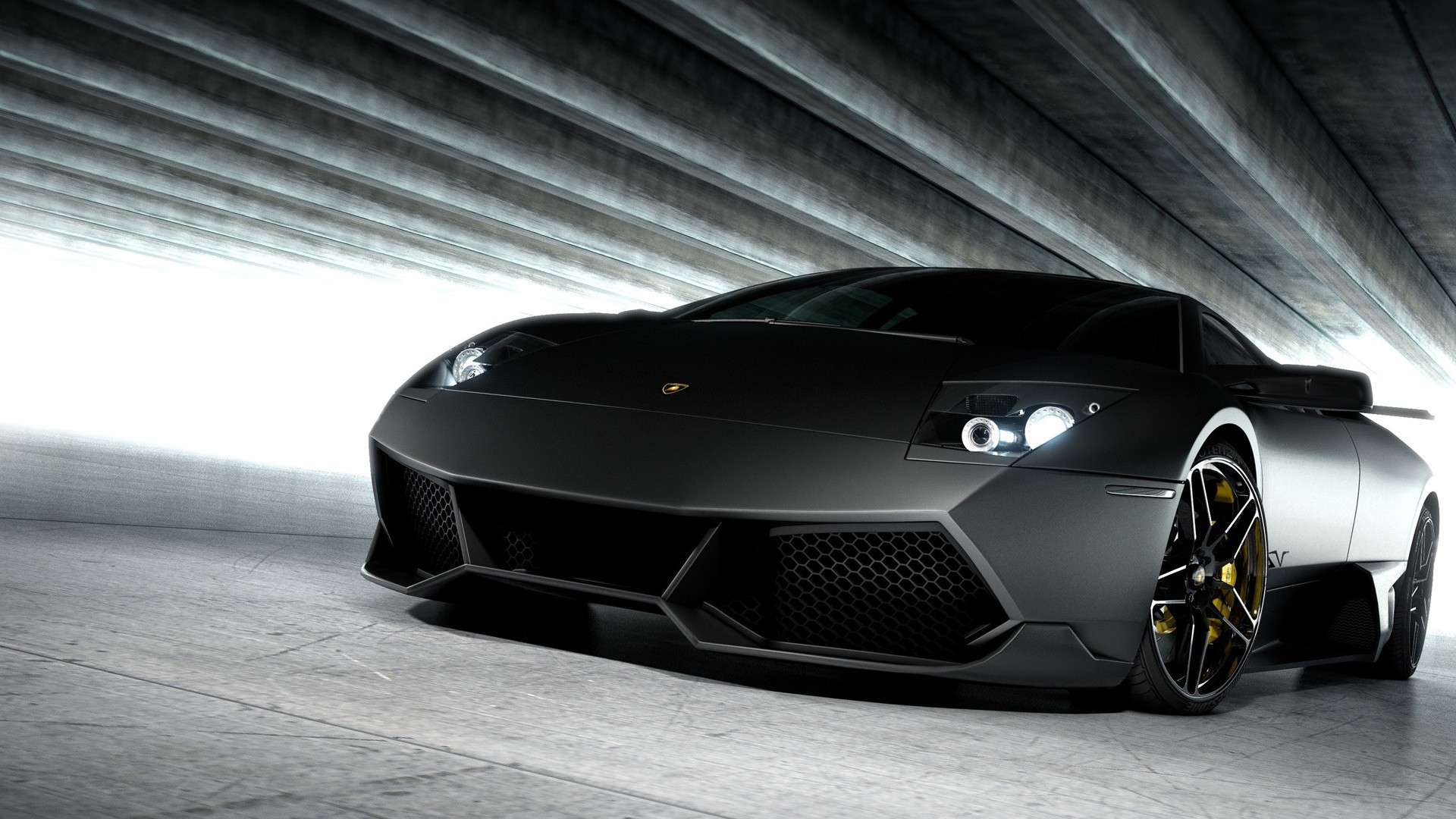 Cars Lamborghini Wallpaper 1920x1080 Cars Lamborghini Matte Black 1920x1080