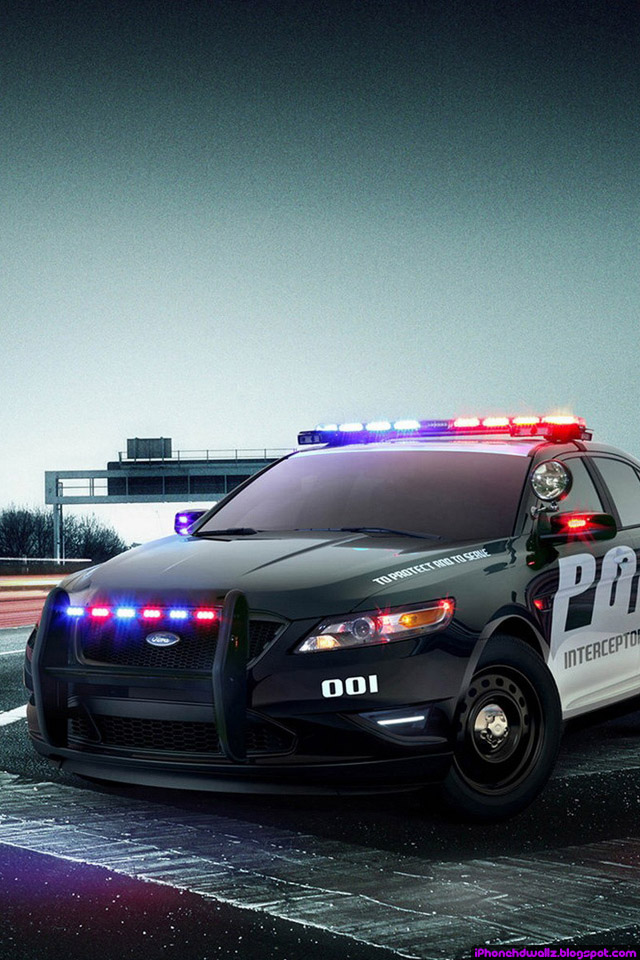 Ford Police Car Cool iPhone Wallpaper HD 640x960