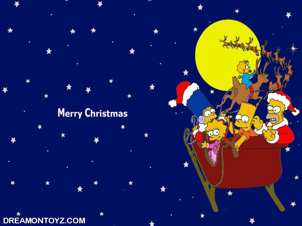  Graphics Pics Gifs Photographs The Simpsons Christmas wallpaper 1024x768