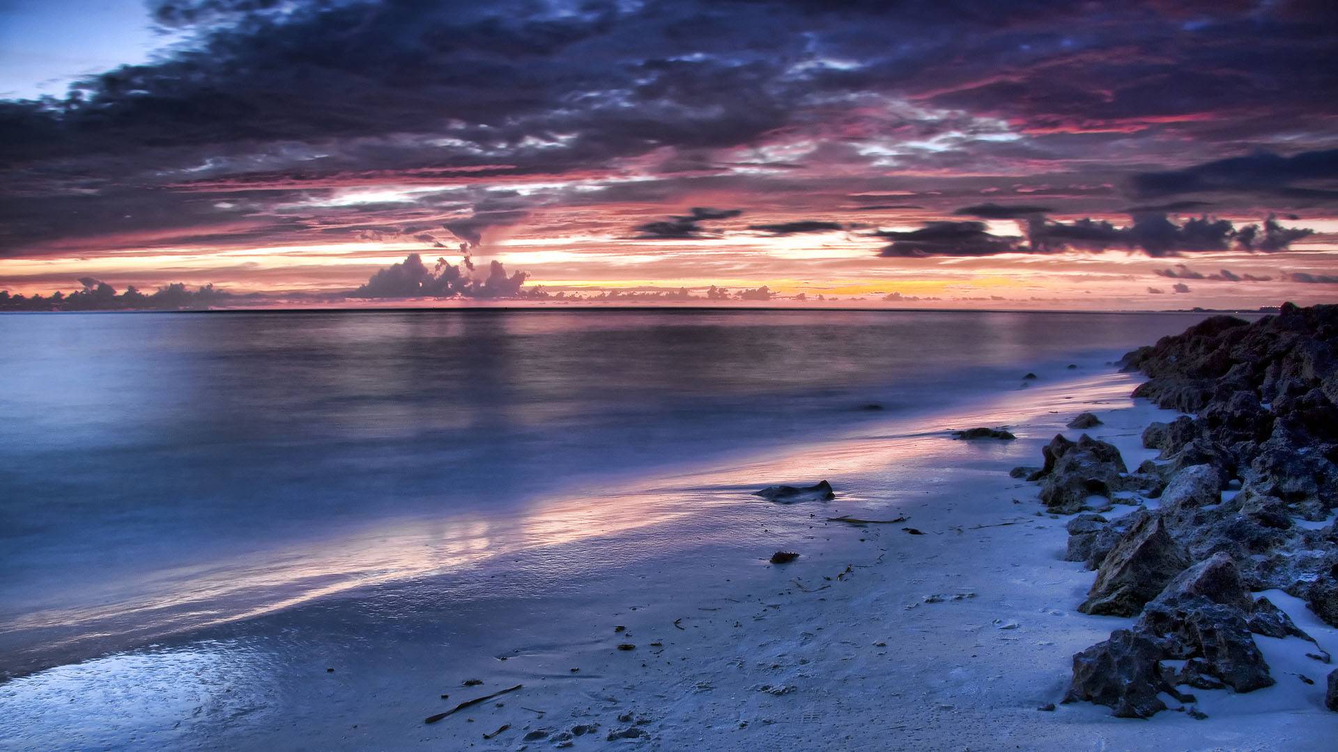 Beach At Night Wallpapers 1920x1080