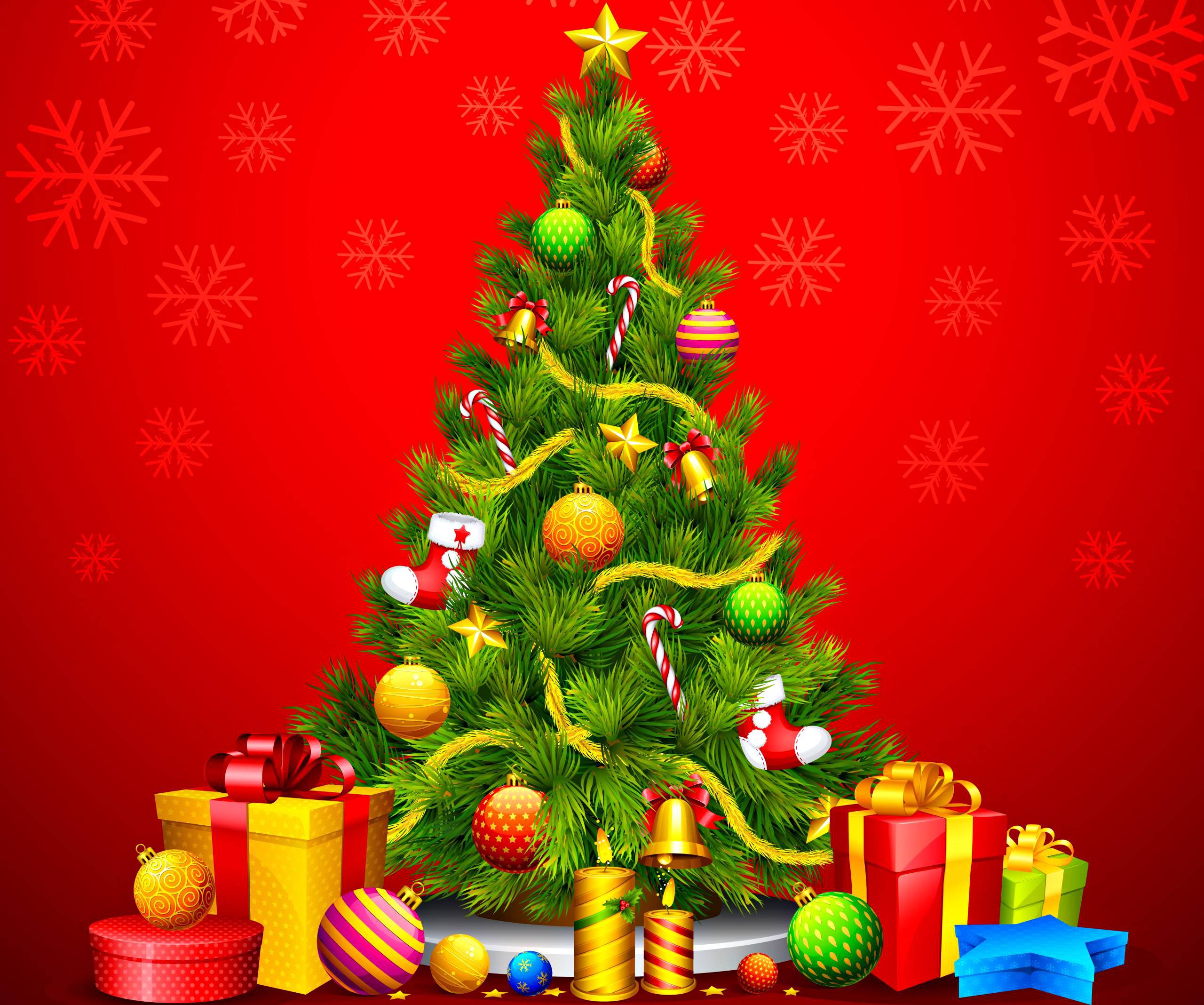 Christmas Tree Wallpaper Backgrounds 2560x2136