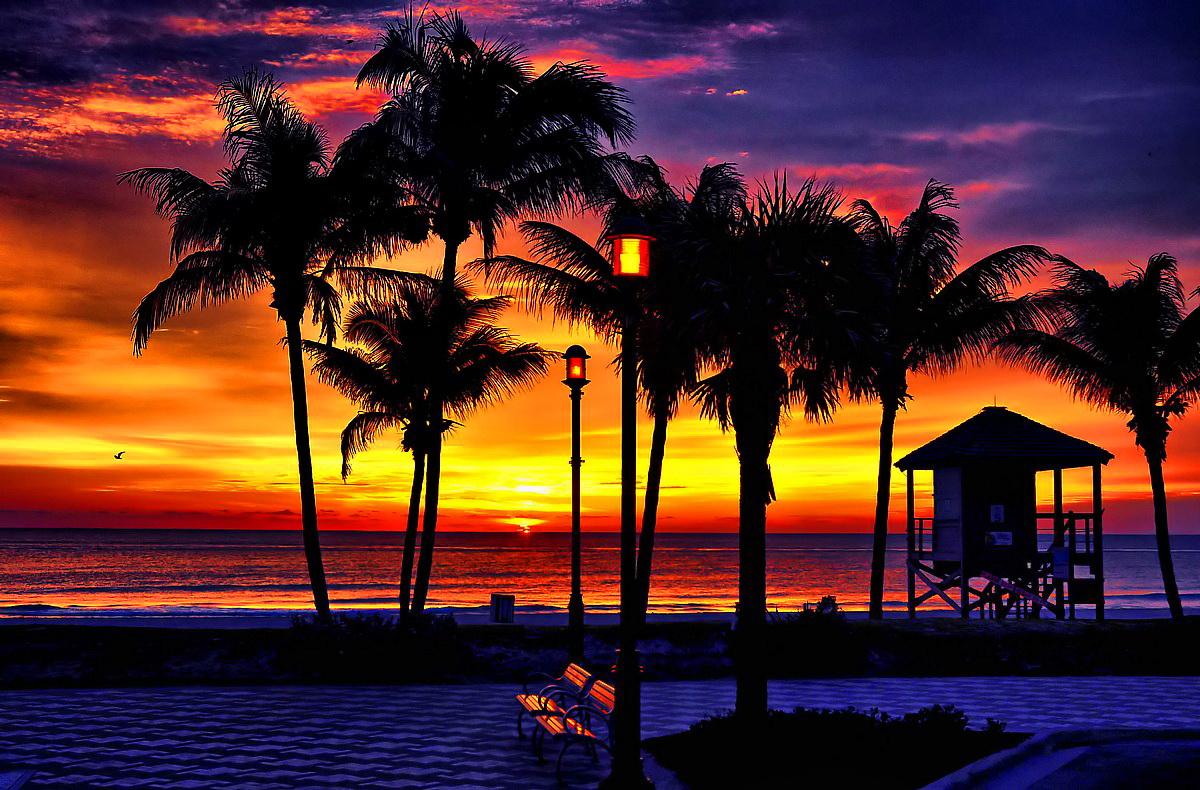 Tropical Sunset Wallpaper 1200x790