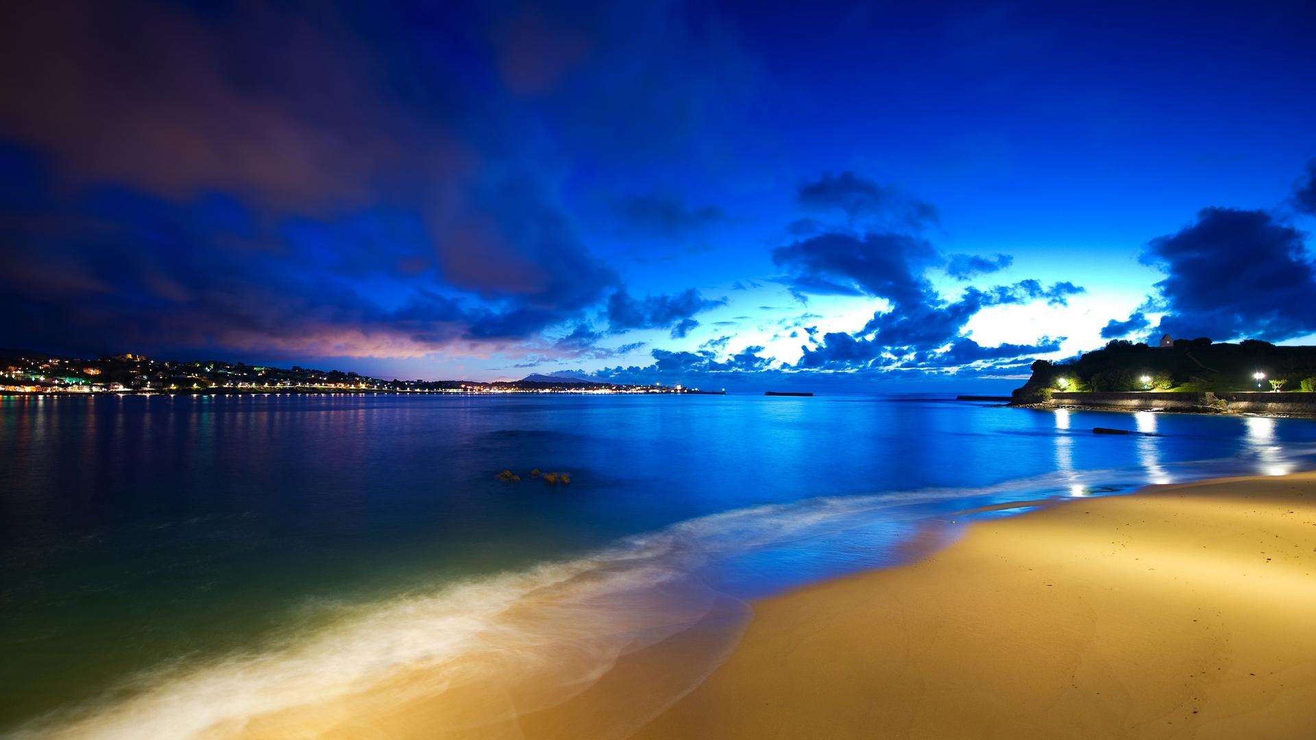 Beach Wallpapers at Night HD Wallpaper of Beach 1920x1080