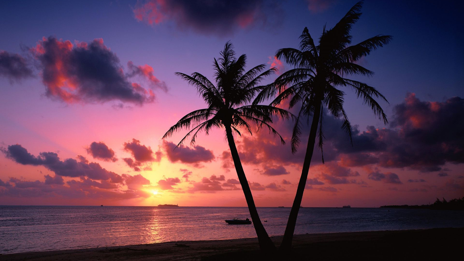 Tropical sunset Widescreen Wallpaper   2968 1920x1080