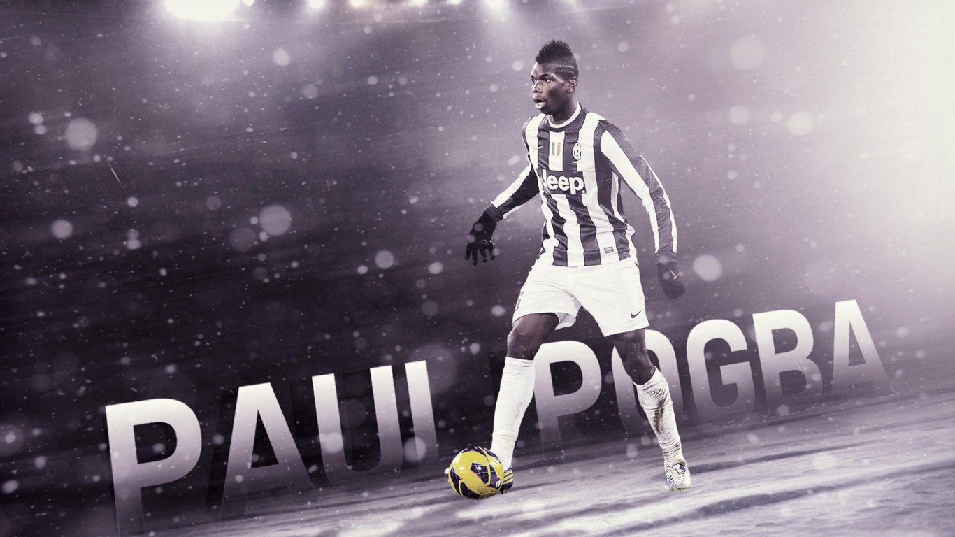 Paul Pogba Juventus Wallpaper   Football Wallpapers HD 1366x768