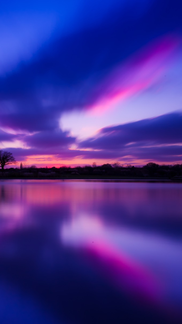 Purple Sunset Wallpaper 640x1136