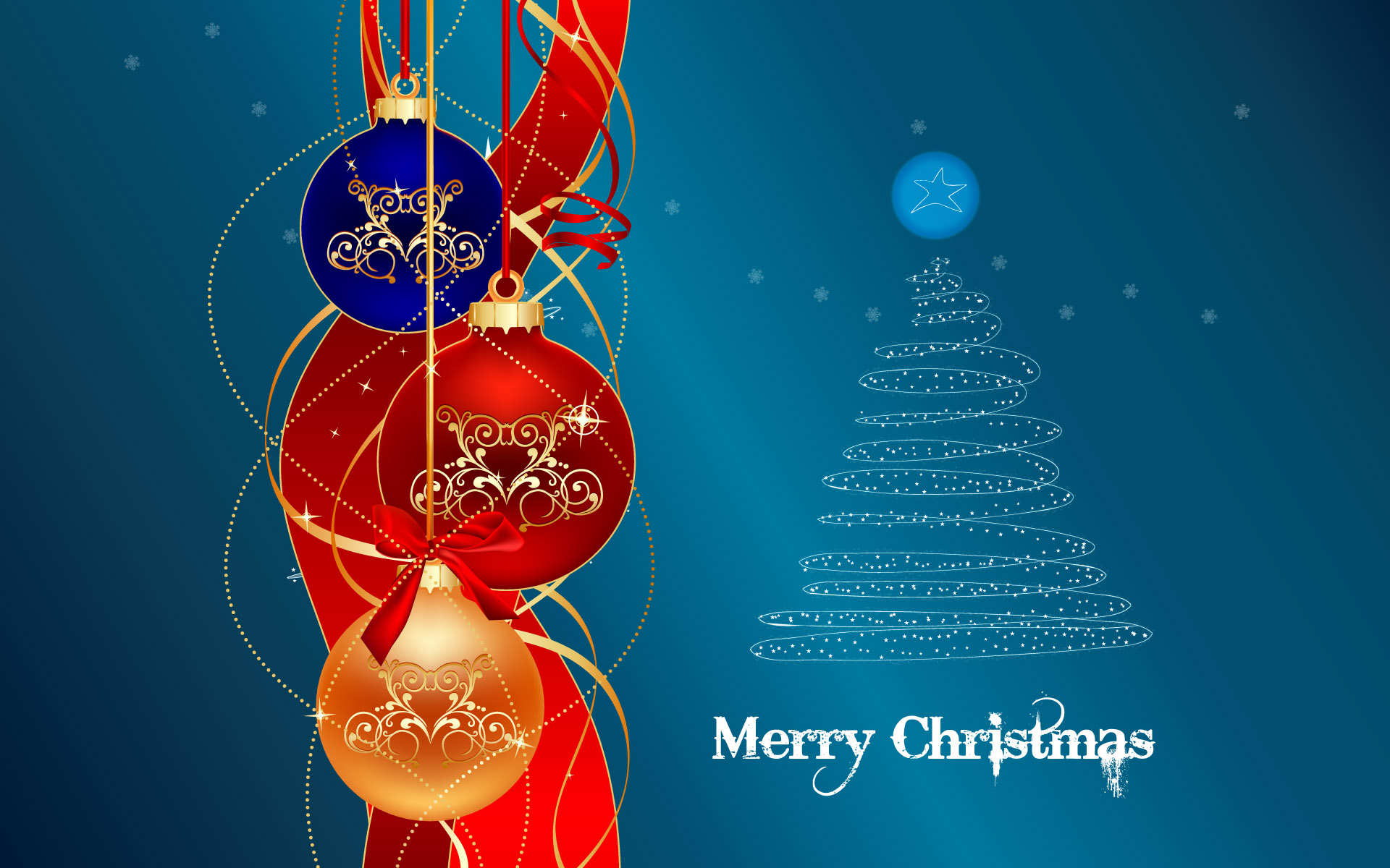 mas tree merry christmas wallpaper with decorated christmas tree in 1920x1200